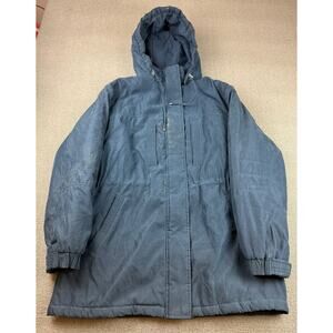 Mackintosh Women's Large Blue Insulated Hooded Jacket Parka Coat